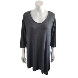 MBLM asymmetric quarter sleeves tunics, grey cable knit , size 0